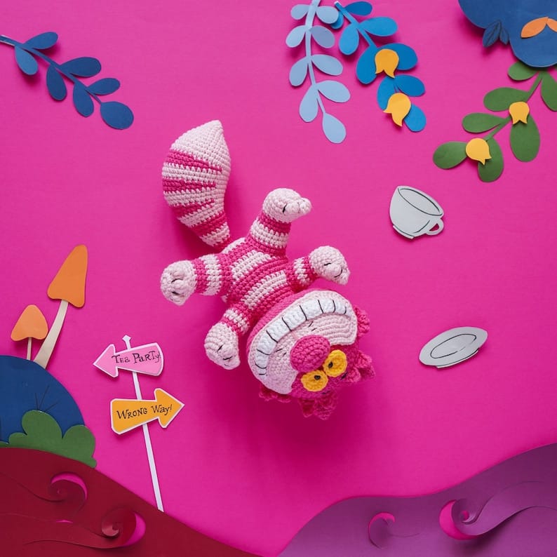 Alice in Wonderland Crochet Patterns – Alice, White Rabbit & Cheshire Cat Amigurumi PDF