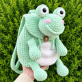 Crochet Animal Backpack Pattern – 3 Adorable Dragon, Bunny & Frog Bag Designs PDF