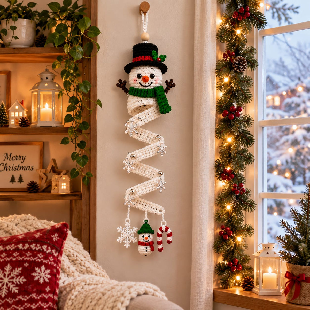 Christmas Spiral Crochet Patterns – Santa, Snowman, Reindeer & Tree Ornaments PDF